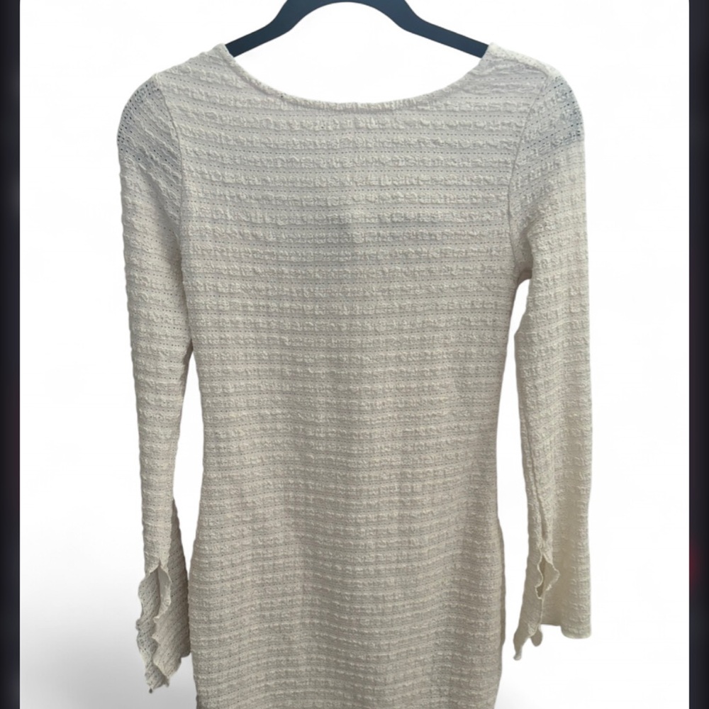 wild fable Ivory Long Sleeve Textured Knit Dress